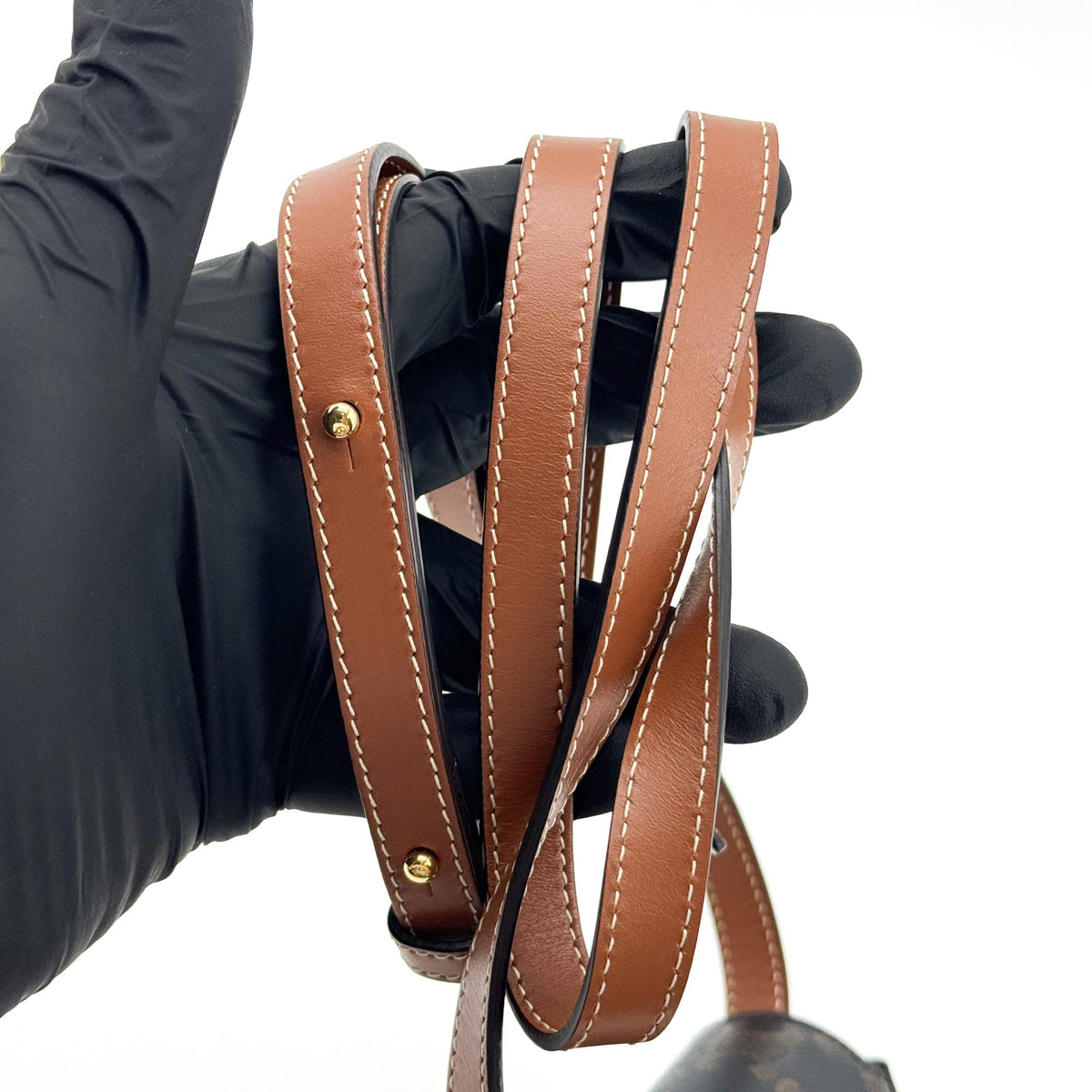 Celine Mini Triomphe Triomphe Canvas Tan