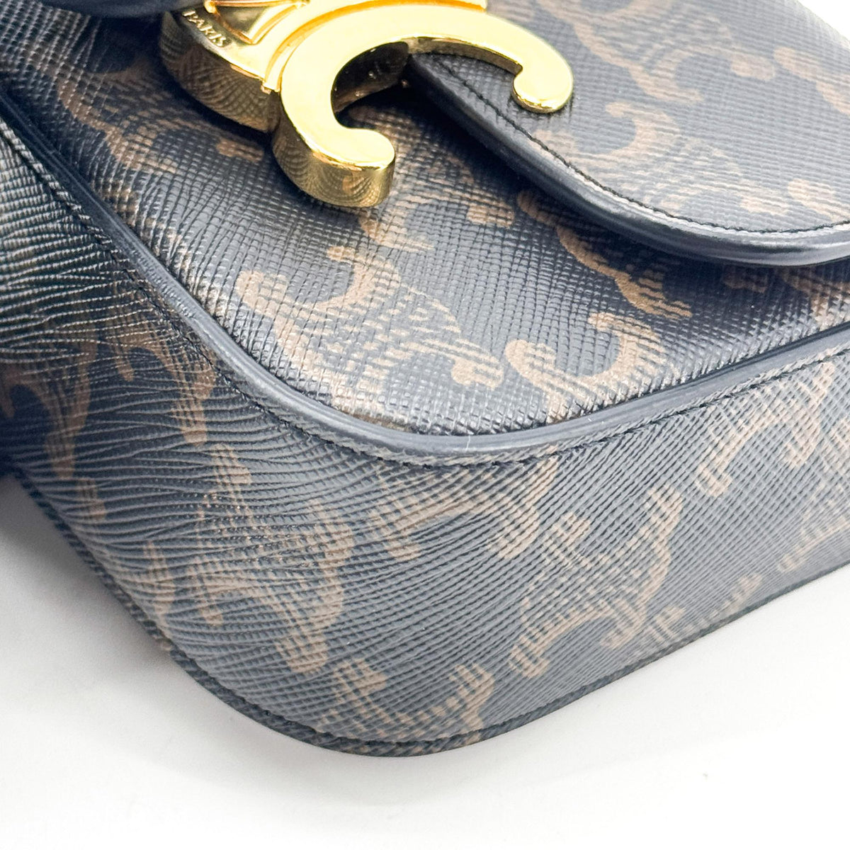 Celine Mini Triomphe Triomphe Canvas Tan