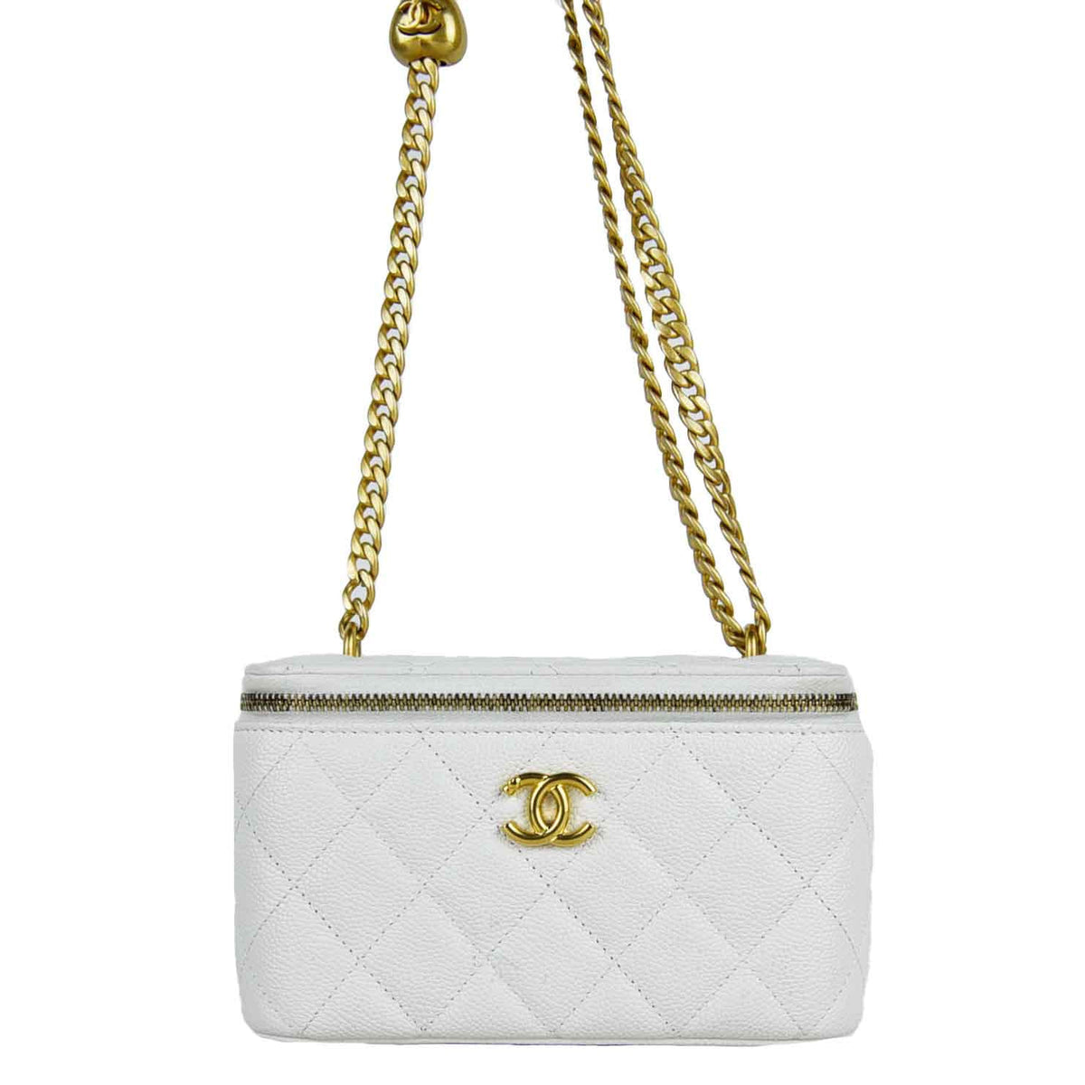 Small Caviar Heartball Vanity Crossbody Bag