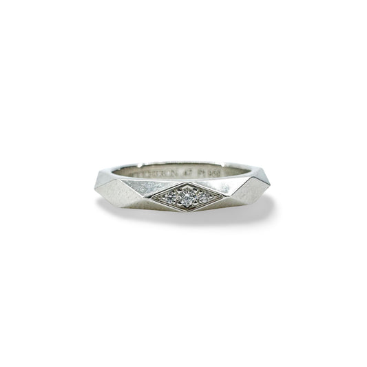 Boucheron Facet 3 Diamond Platinum Ring Size 47