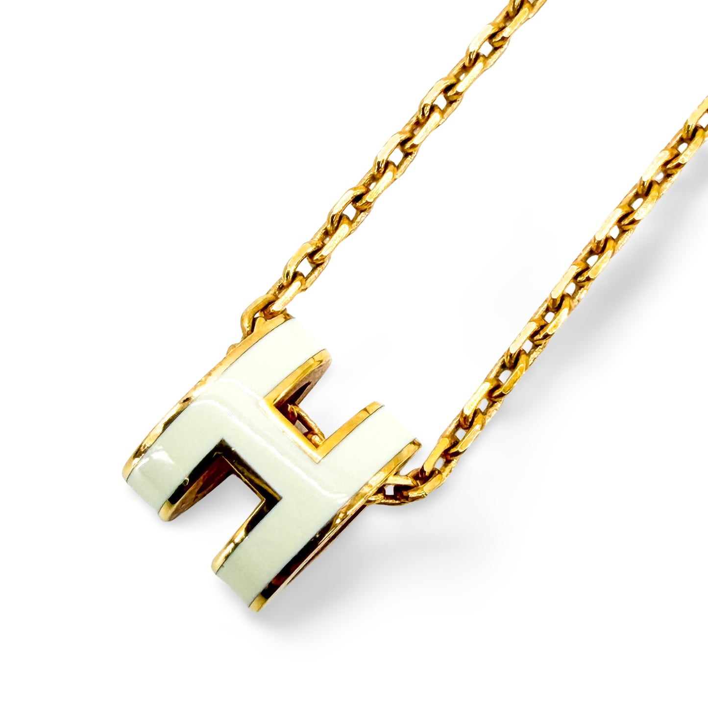 Hermès Pop H Pendant Necklace White Gold