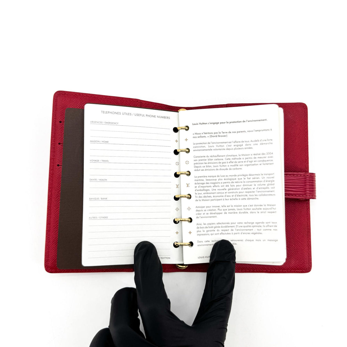 Louis Vuitton Epi Leather Small Ring Agenda Cover Diary