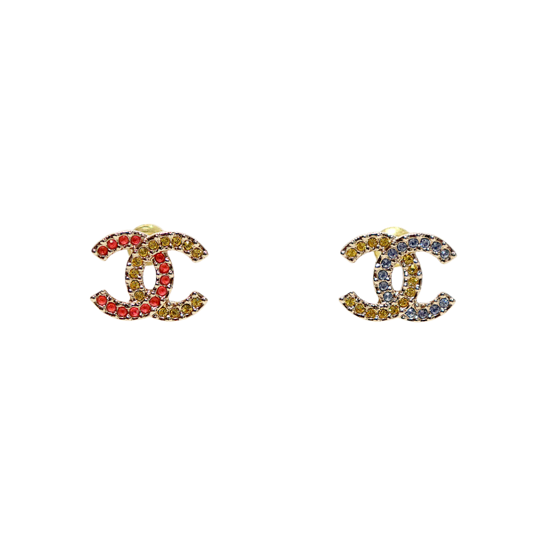 Chanel Multicolor Cubic Earrings