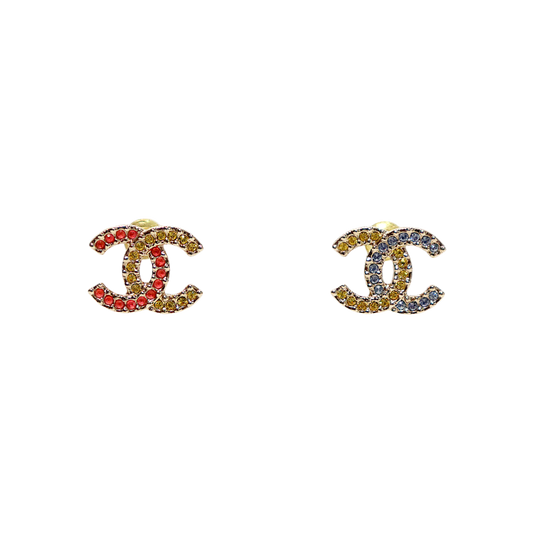 Chanel Multicolor Cubic Earrings
