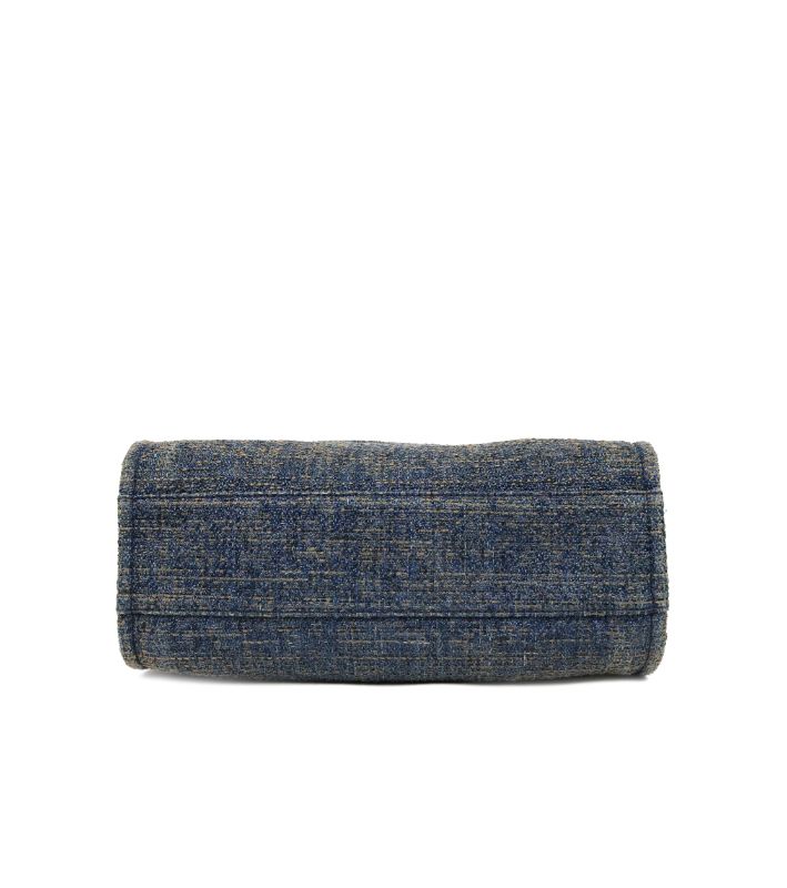 Chanel Navy Tweed Deauville Bag
