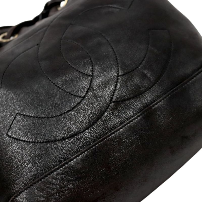 Chanel Black Big CC Golden Ball Bucket Bag