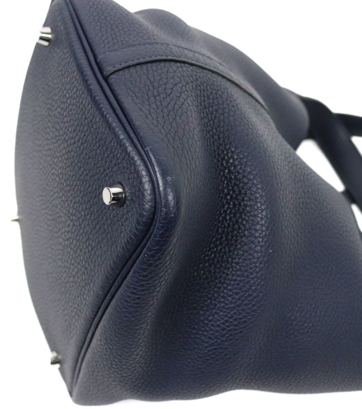 Hermès Picotan 22 Navy with Silver-Toned D-Stamp