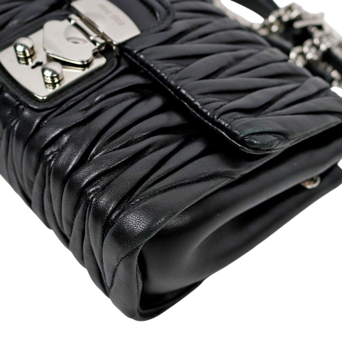 Miu Miu Black Materasse Chain Shoulder Bag