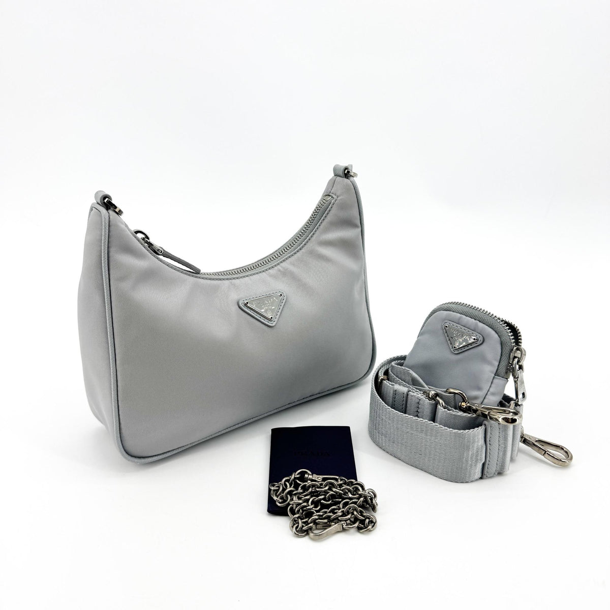 Prada Re-Edition 2005 Re-Ylon Crossbody Bag Grey