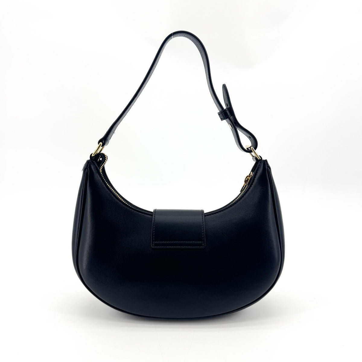 Celine Medium Ava Triomphe Bag Calfskin Black Gold Hardware