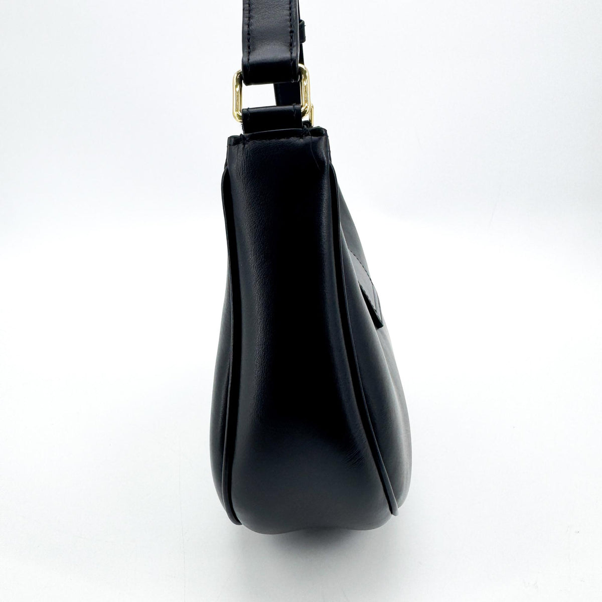 Celine Medium Ava Triomphe Bag Calfskin Black Gold Hardware