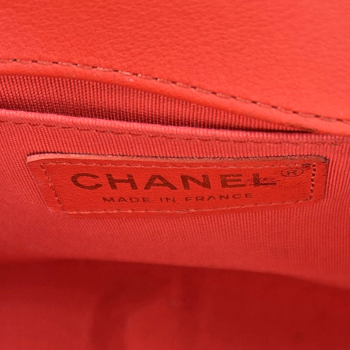 Chanel Medium Red Chevron Boy Shoulder Bag