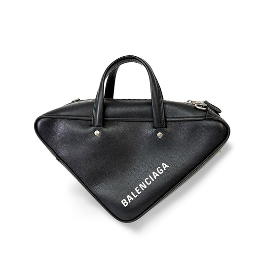 Balenciaga Logo Triangle Small Duffle Bag Black