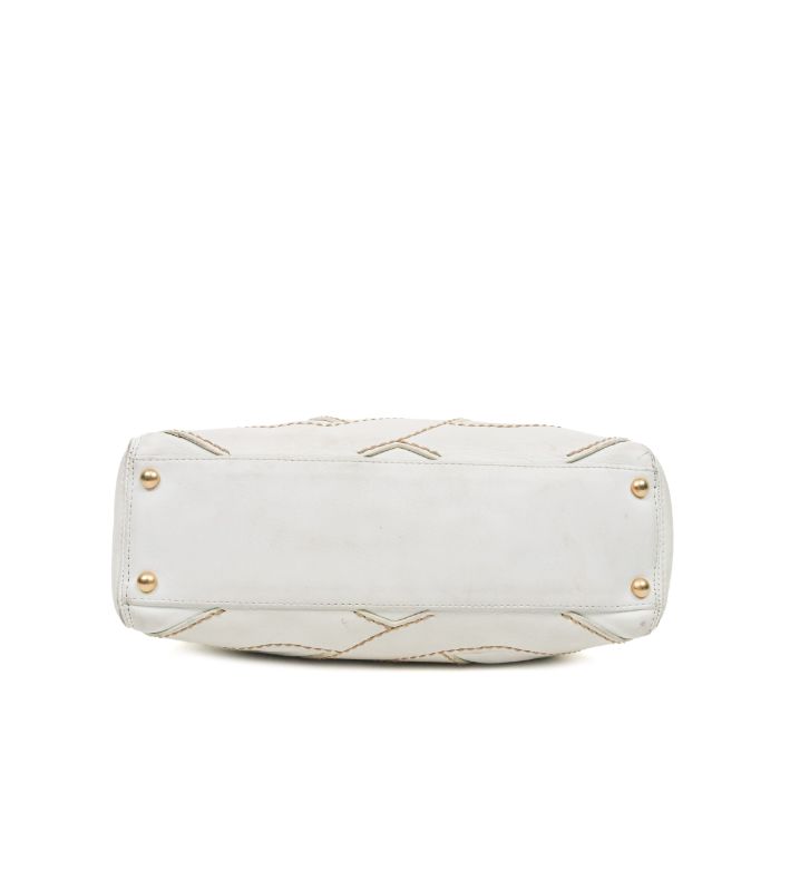 Chanel White Big CC Shoulder Bag