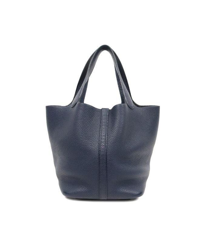 Hermès Picotan 22 Navy with Silver-Toned D-Stamp