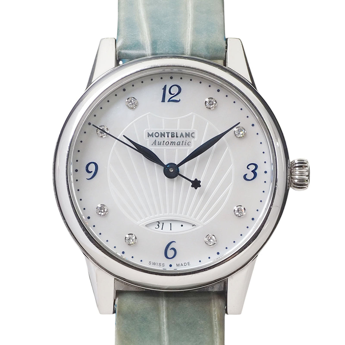 Montblanc 118773 Bohème Diamond Automatic Leather Band Watch