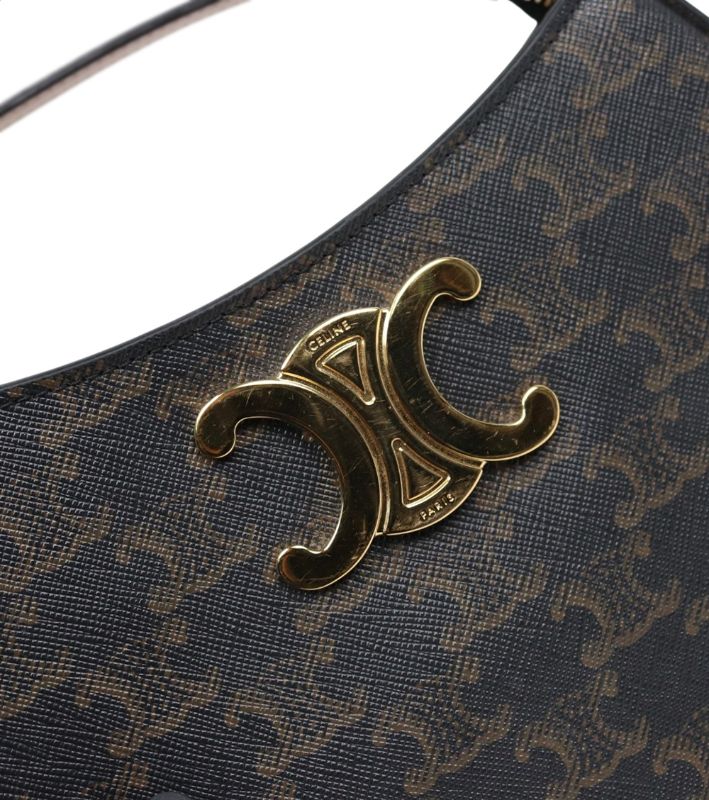 Celine Medium Triope Canvas Tilly Shoulder Bag in Canvas