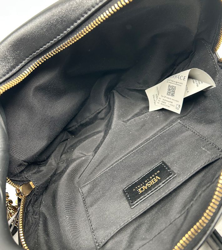 Versace Black Quilted Medusa Shoulder Bag