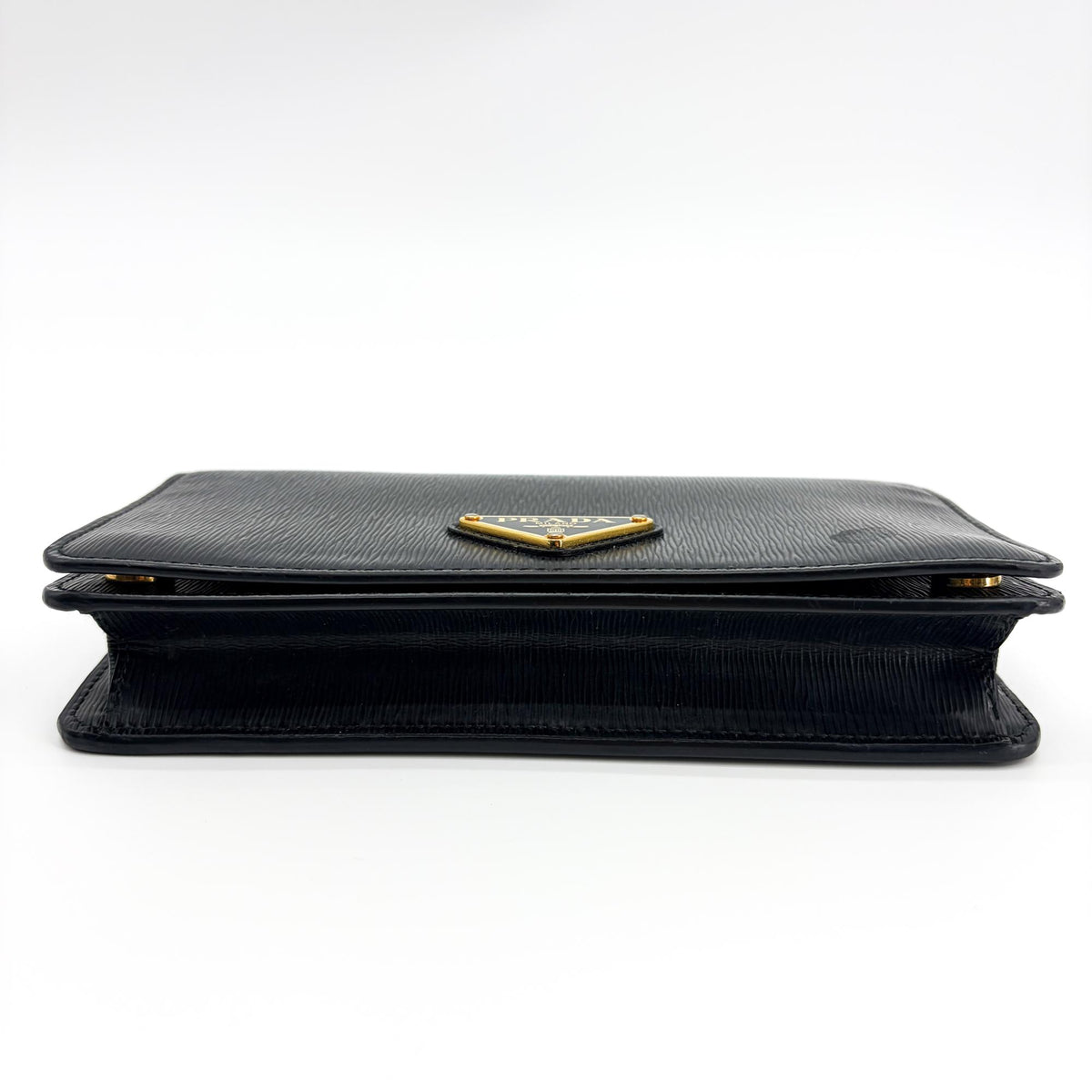 Sac porté épaule Prada Vitello Move Triangle Logo à chaîne noir