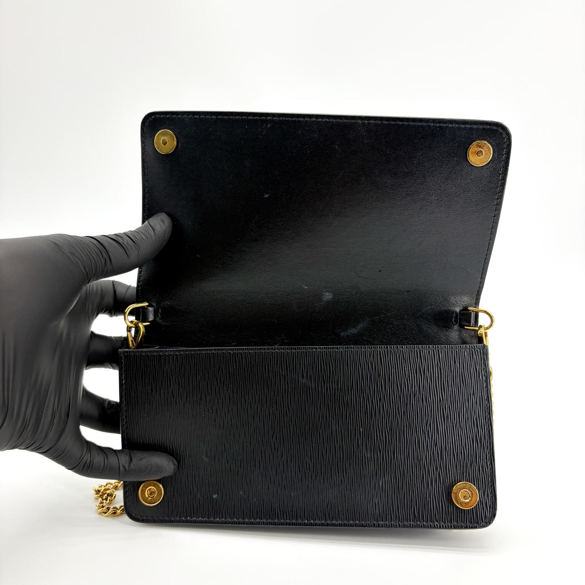 Sac porté épaule Prada Vitello Move Triangle Logo à chaîne noir