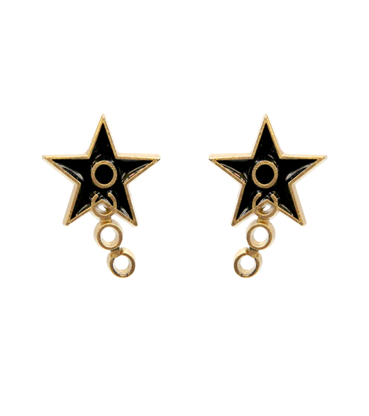Chanel Coco Star Gold Earrings