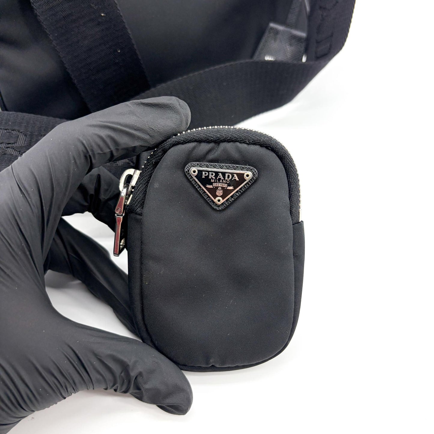 Prada Re-edition 2005 Nylon Shoulder Bag Black
