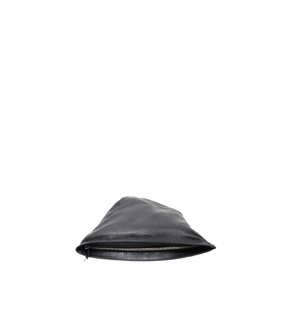 Bottega Veneta Black Twisted Clutch Bag