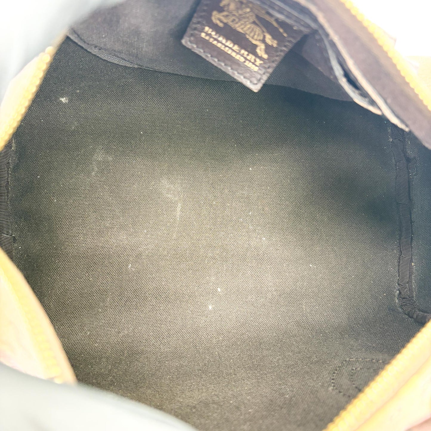 Burberry Haymarket Check Mini Boston Bag Brown
