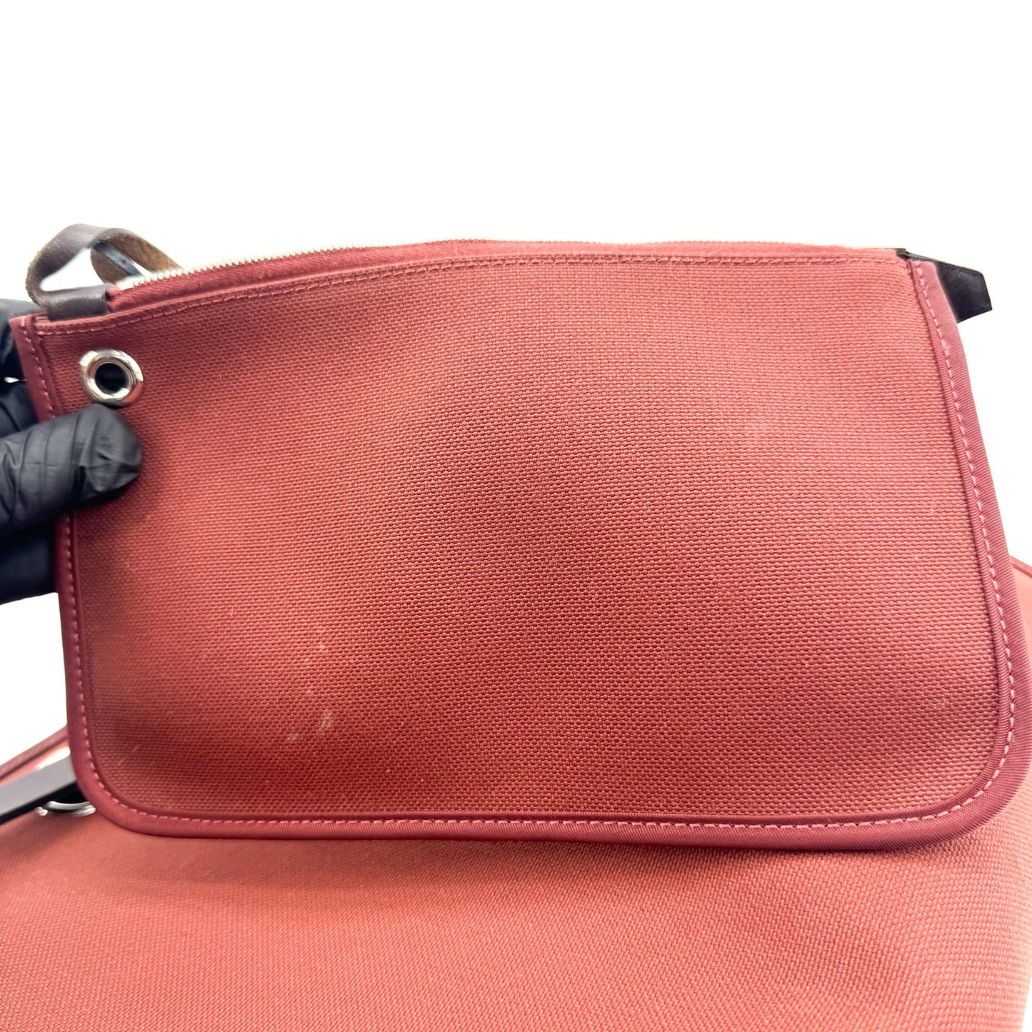 Hermès Herbag 31 PM Burgundy Brown Silver Hardware