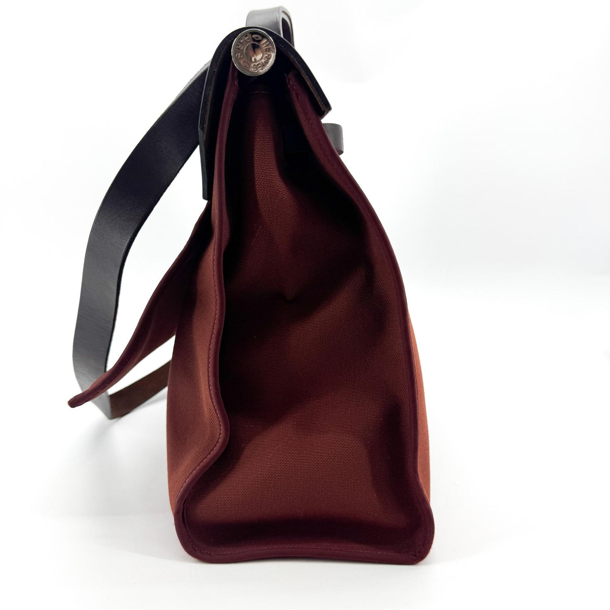 Hermès Herbag 31 PM Burgundy Brown Silver Hardware