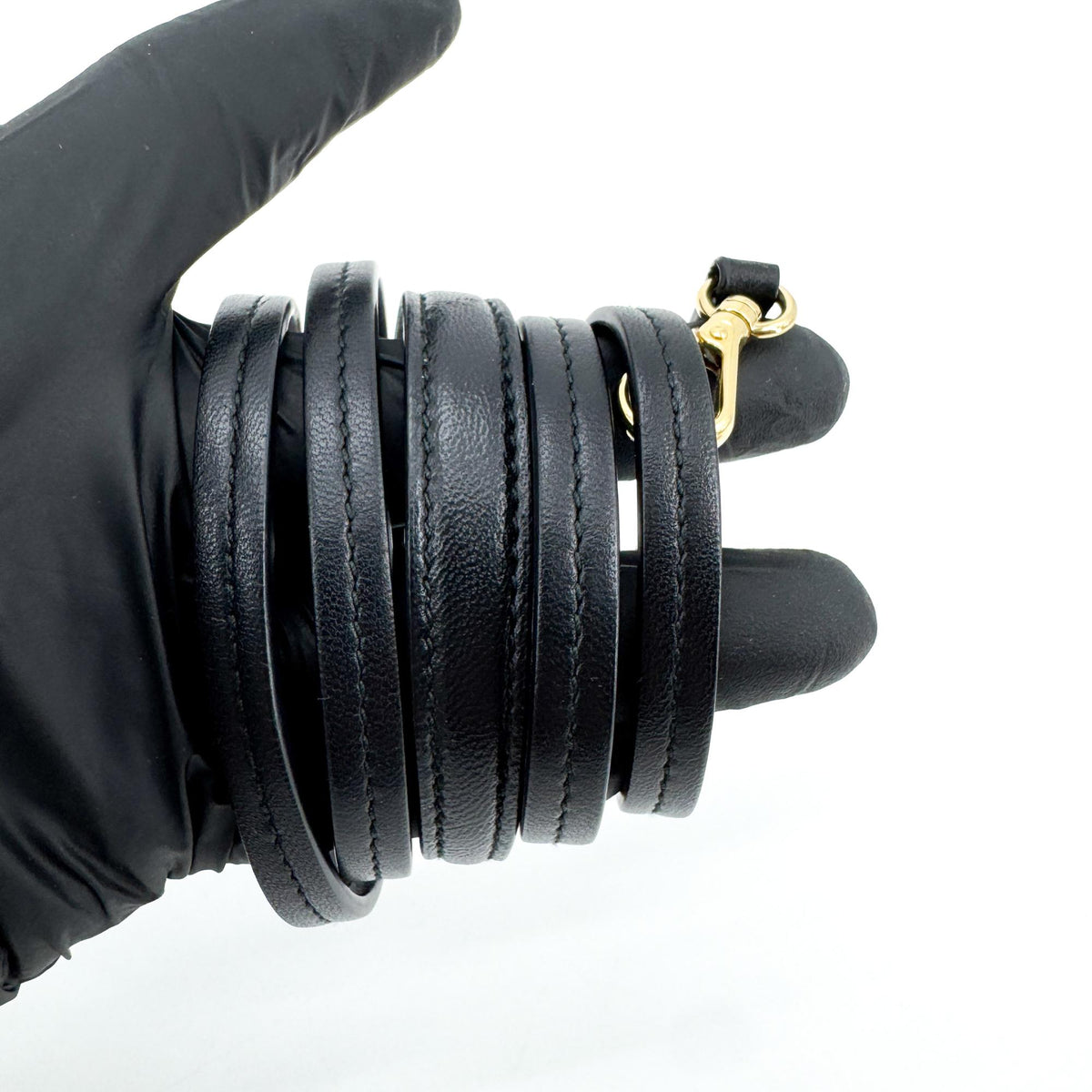 Miu Miu Matelassé Leather Clutch Mini Bag Black
