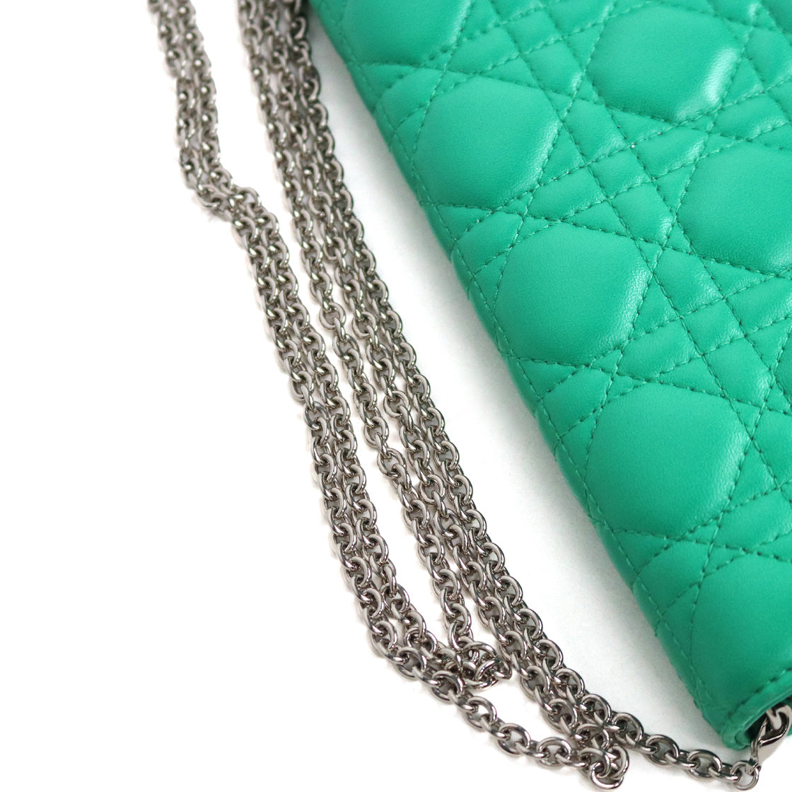 Dior Green Cannage Chain Crossbody Bag