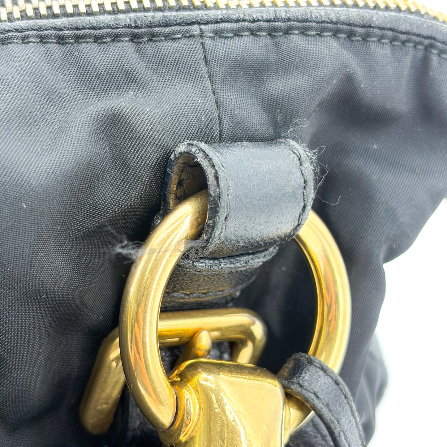 Prada Tessuto Nylon Shoulder Bag Black
