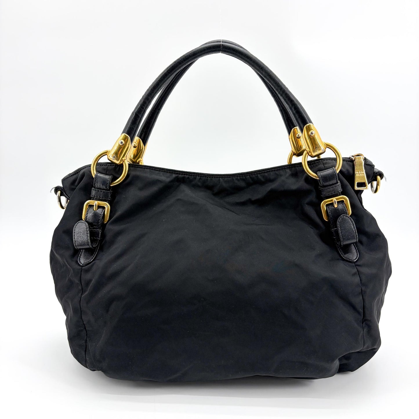 Prada Tessuto Nylon Shoulder Bag Black