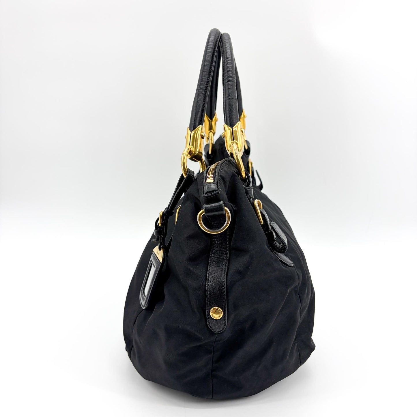 Prada Tessuto Nylon Shoulder Bag Black