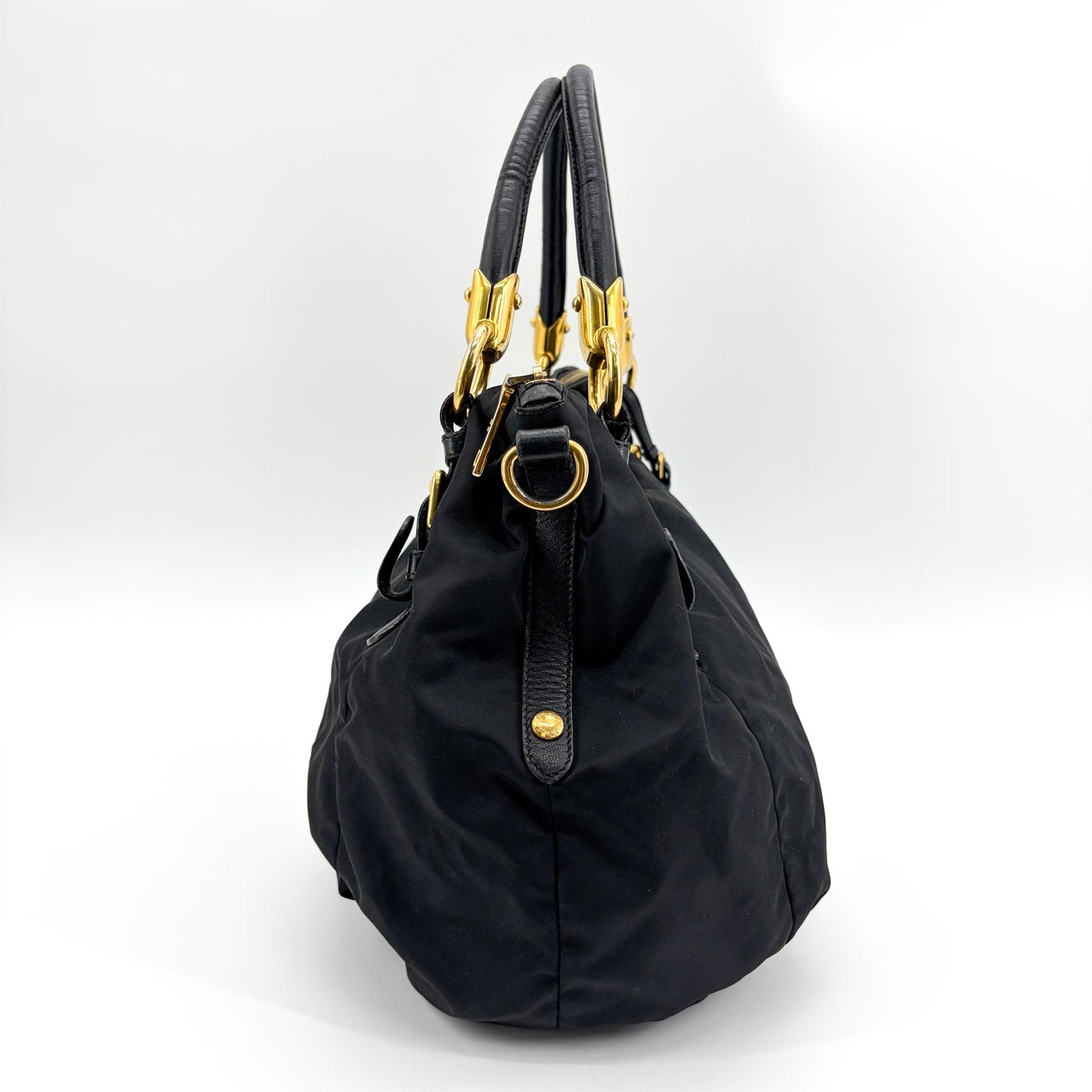 Prada Tessuto Nylon Shoulder Bag Black