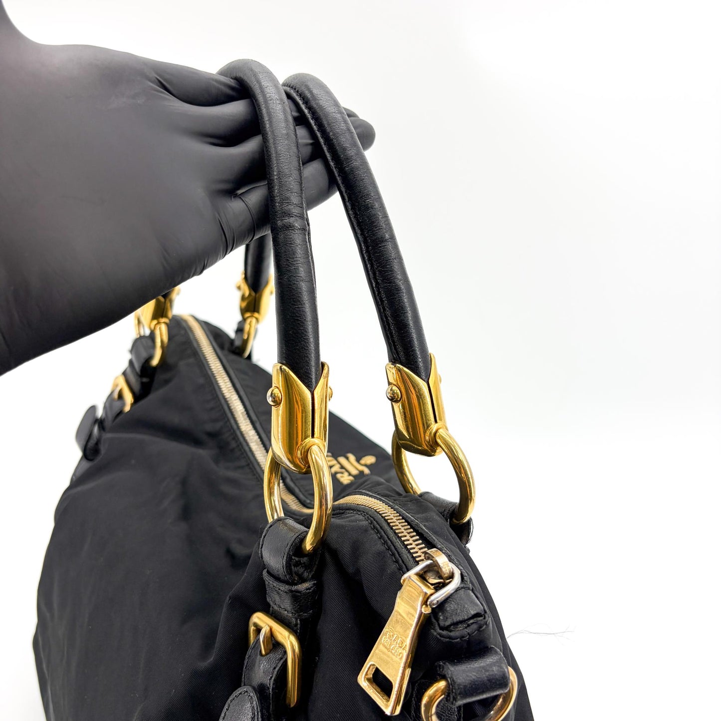 Prada Tessuto Nylon Shoulder Bag Black
