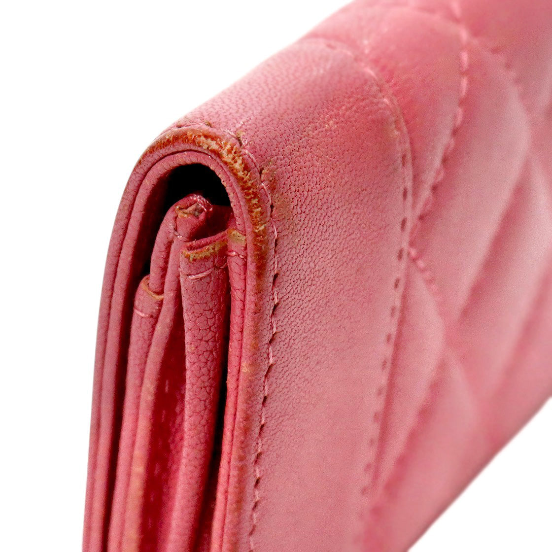 Chanel Pink Lambskin Mademoiselle Card Wallet