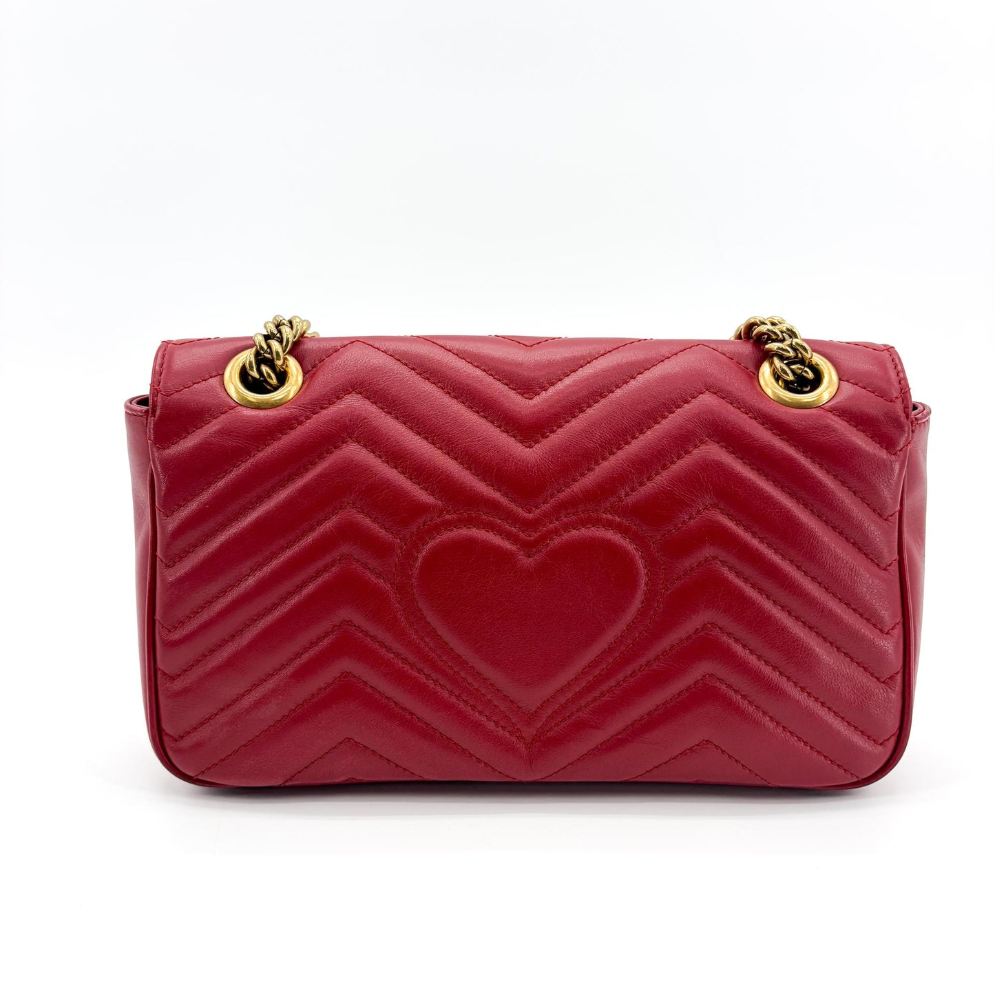 Gucci GG Marmont Small Shoulder Bag Hibiscus Red