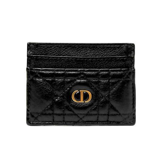 Dior Black Caro Card Holder Wallet