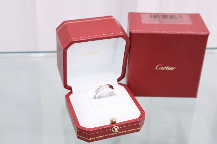 Love Ring White Gold 3p Diamond LOVE Ring, 3 Diamond Ring
