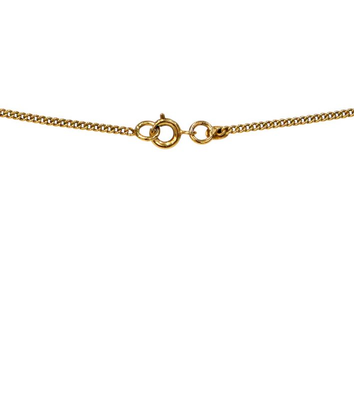 Chanel Orange CC Gold Necklace