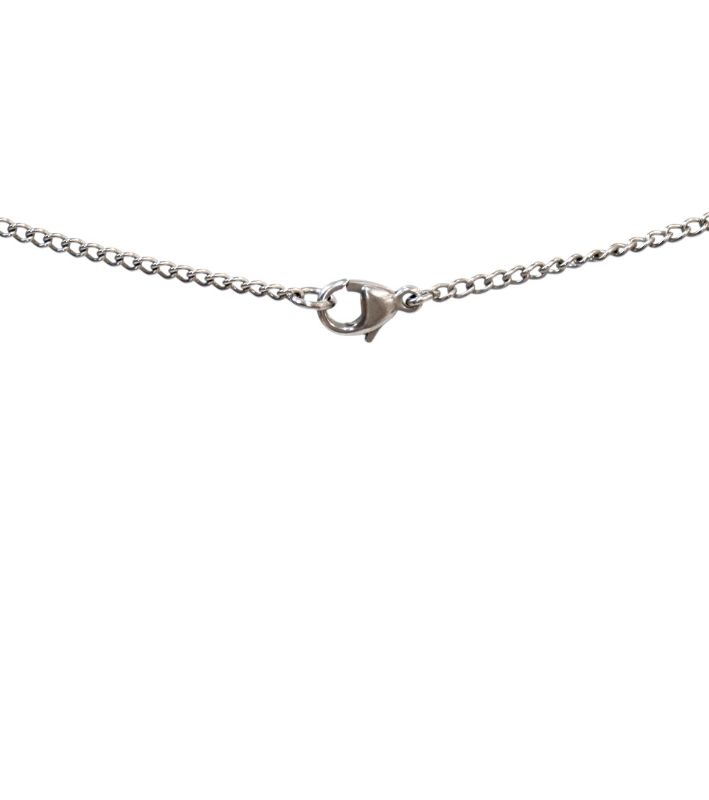 Chanel Ivory CC Silver Necklace