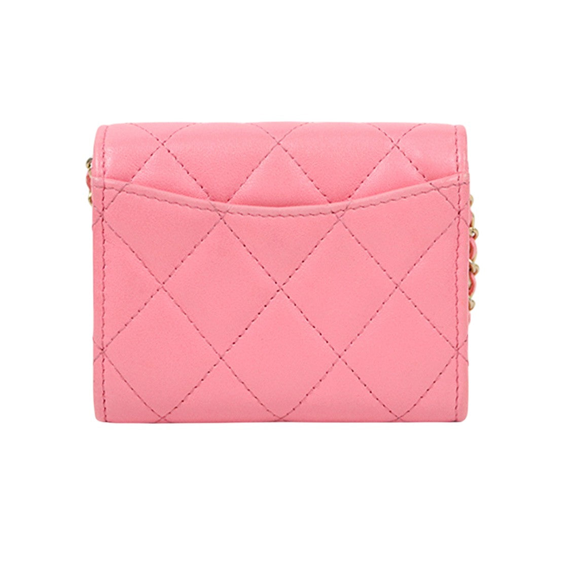 Chanel Mini Pink Golden Ball Chain Wallet Crossbody Bag