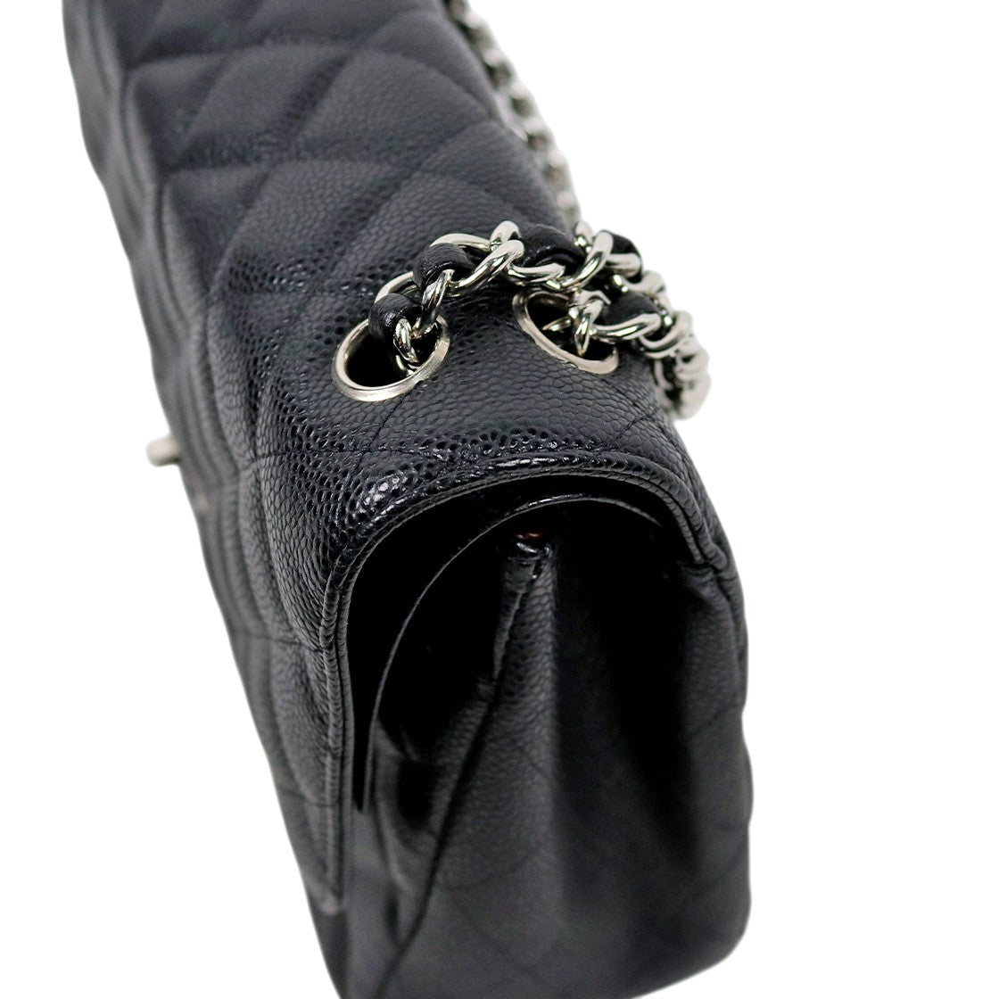 Chanel Black Large Caviar Classic Bag with Double Flap