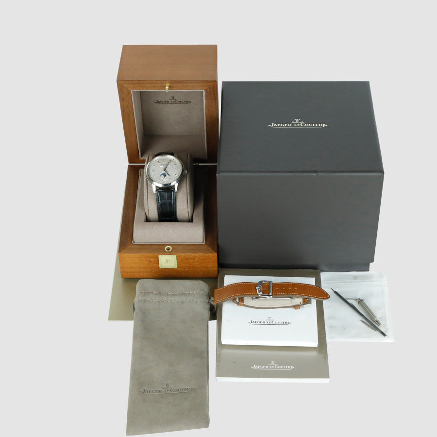 40 Jaeger-LeCoultre Calendar Master Control Moonphase Leather Watch