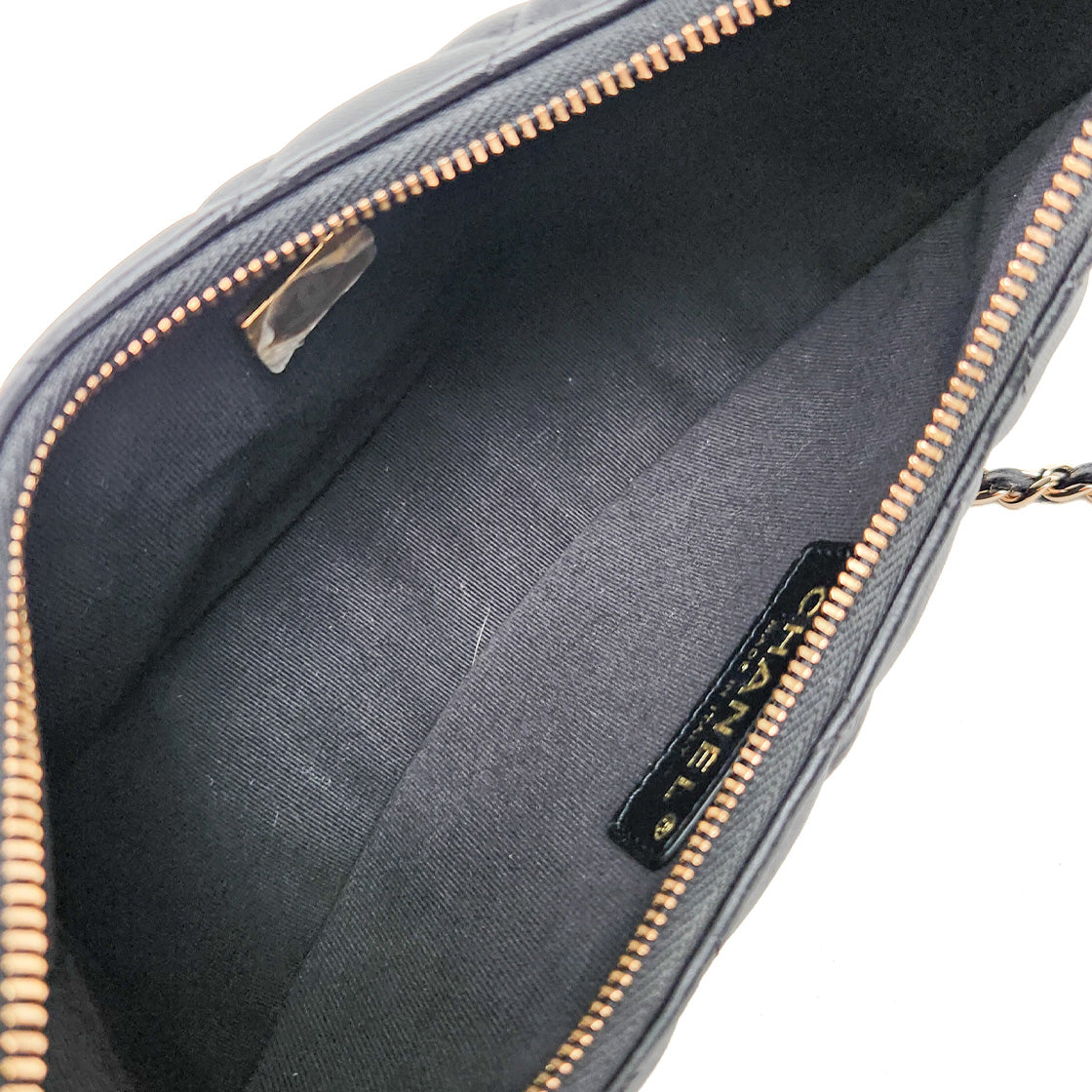 Chanel Black Lambskin Half-Moon Hobo Bag