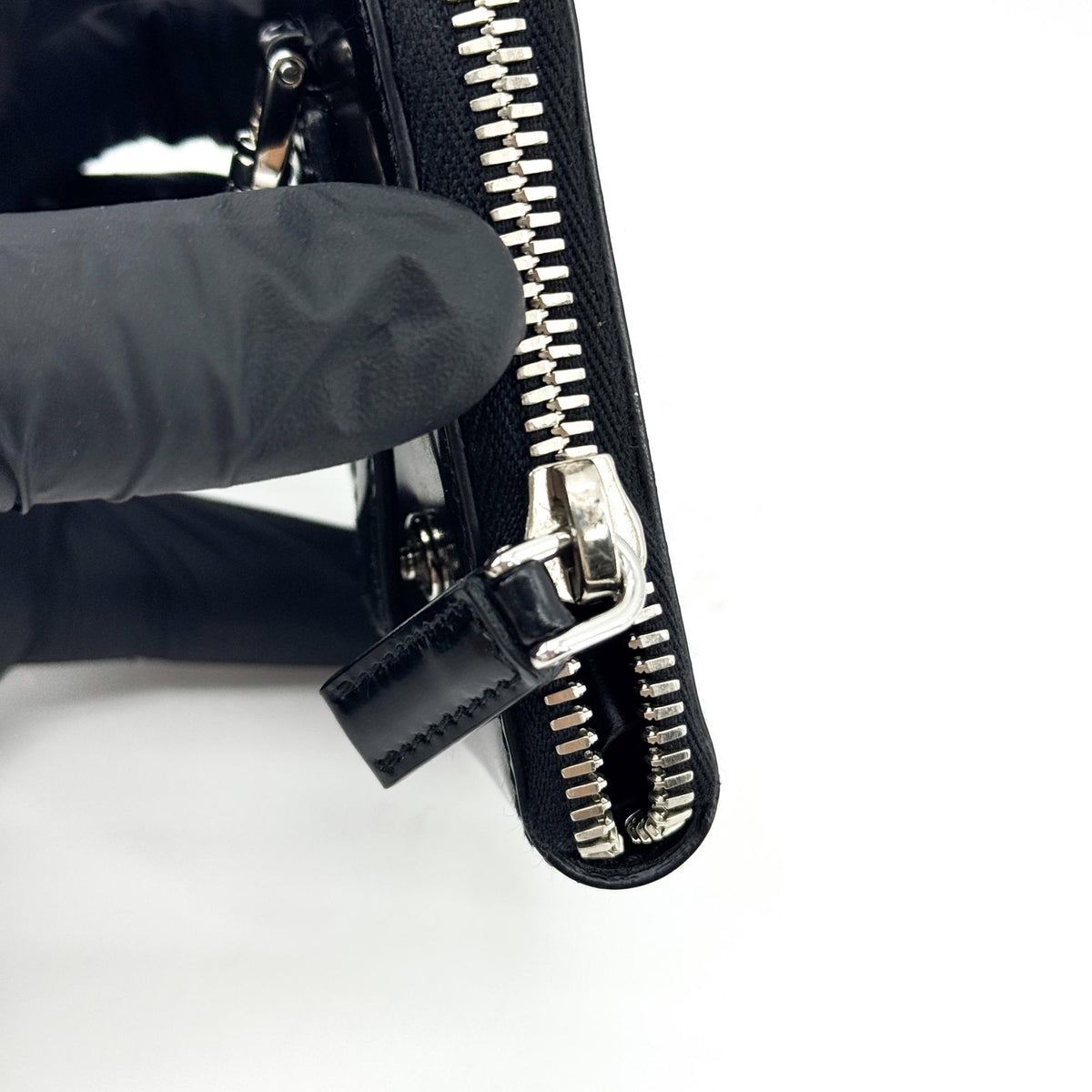 Prada Brushed Leather Mini Crossbody Bag Black