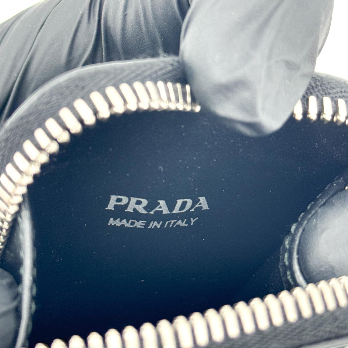Prada Brushed Leather Mini Crossbody Bag Black