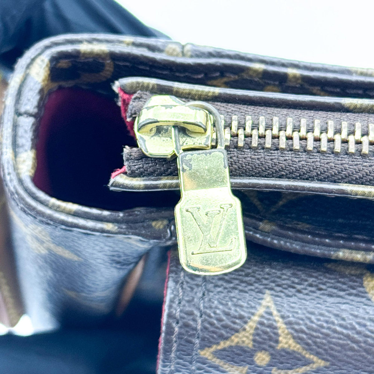 Louis Vuitton Monogram Vivacity GM Crossbody Bag Brown